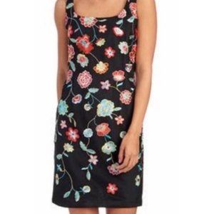 Women's Catherine Multicolor Floral Embroidered Dress ( L )